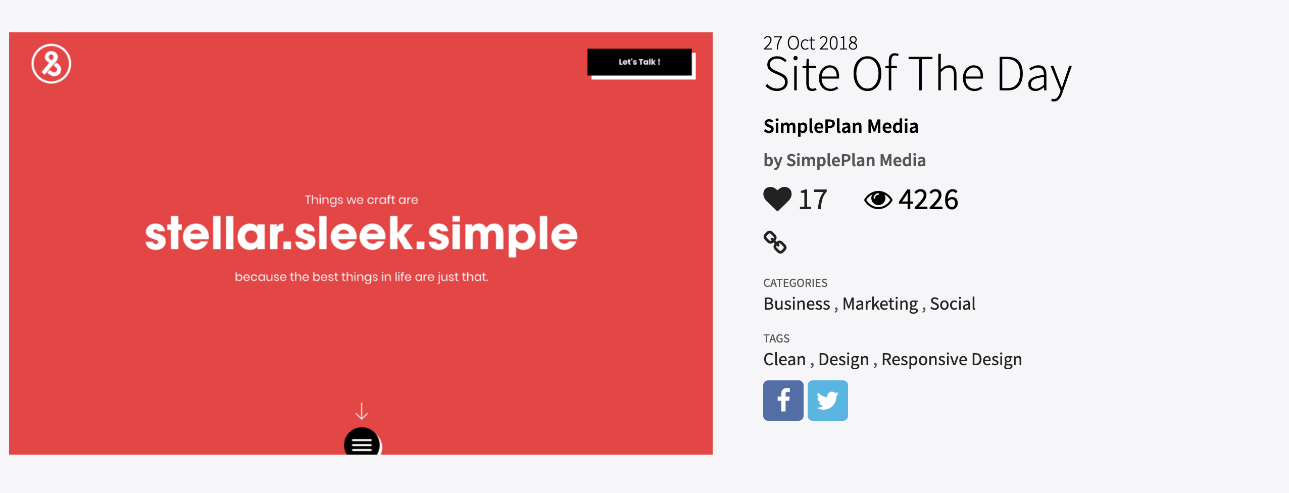 SimplePlan Media- Site of the Day